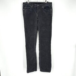 Patagonia Corduroy Pants Women's Size 27 Gray Slim Fit Straight Leg Cotton Blend